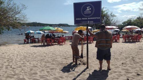 Prefeitura reforça segurança em Alter do Chão com sinalização em áreas de banho e atracação