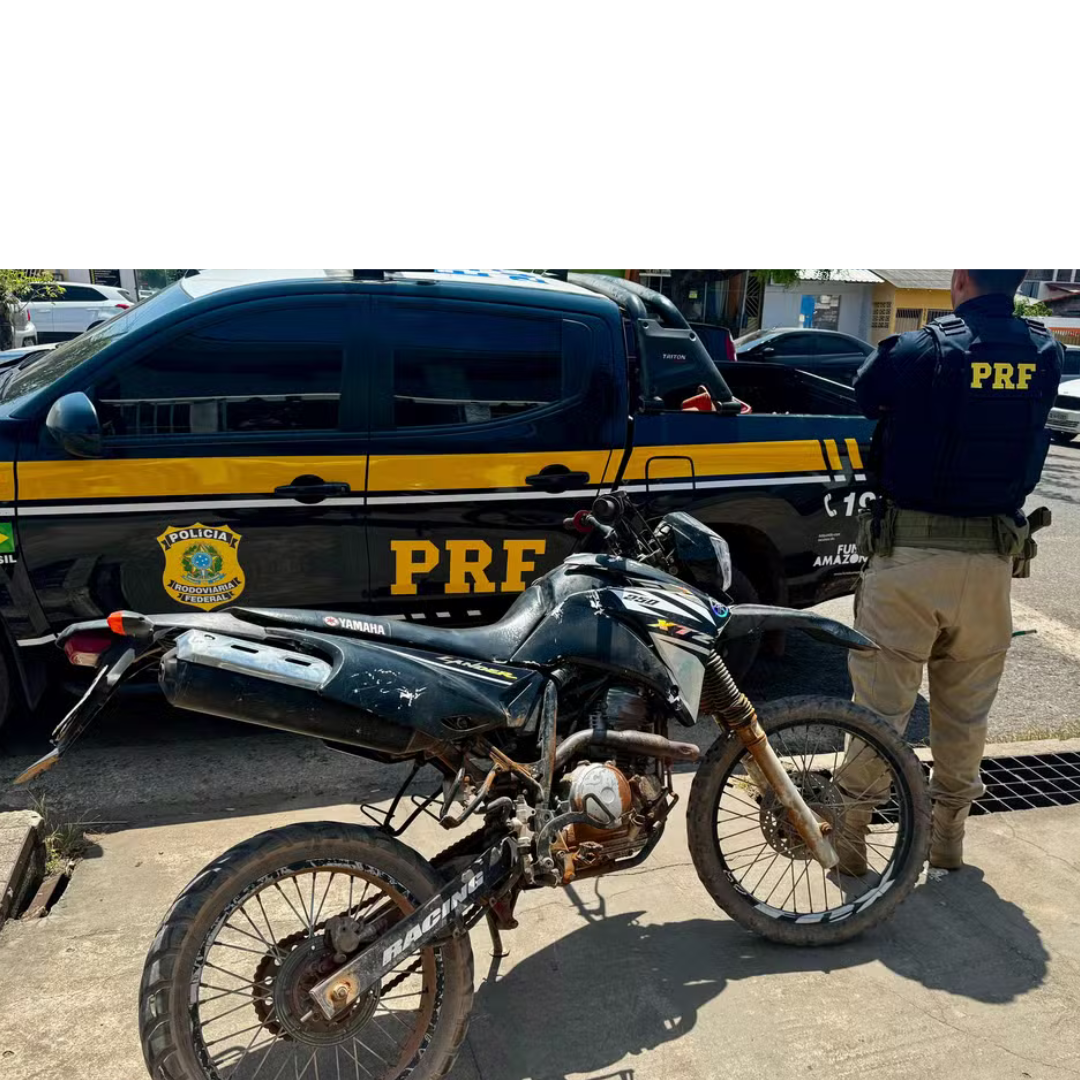 PRF recupera motocicleta furtada na BR-163 em Santarém